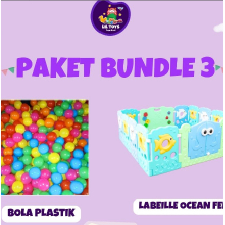 SEWA PAKET HEMAT MAINAN BUNDLE 3 (Bola Plastik & Pagar main anak)