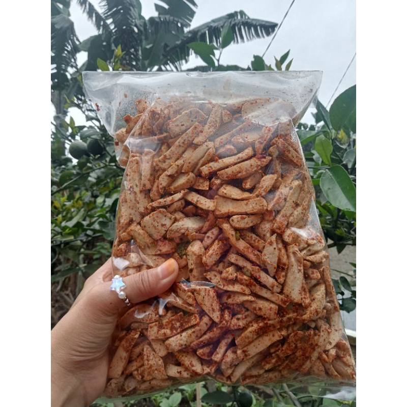 

Keripik basreng stik pedas daun jeruk