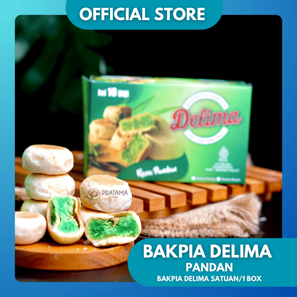 

[1 BOX] BAKPIA PATHOK KERING DELIMA JOGJA RASA PANDAN ISI 10