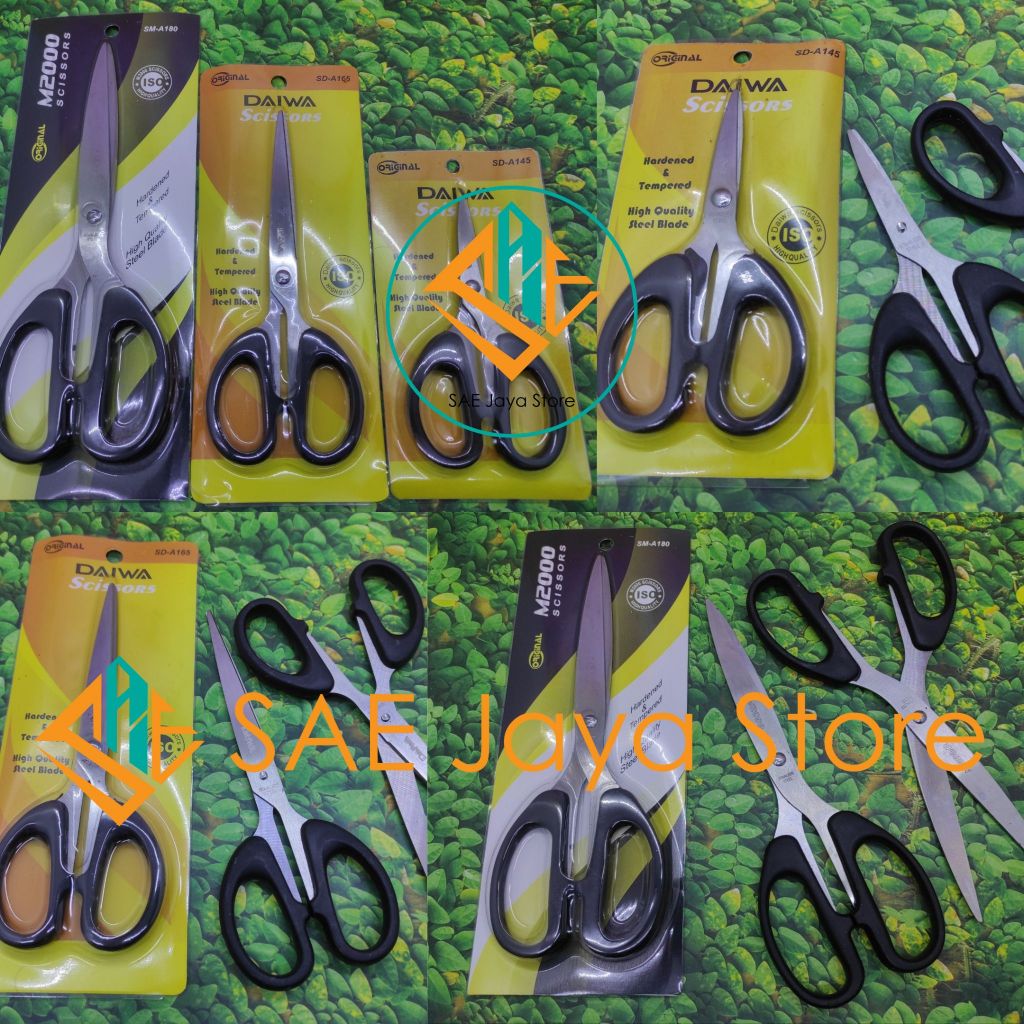 

SAE - GUNTING KERTAS STAINLESS MEREK M2000 & DAIWA UKURAN KECIL SEDANG BESAR / ALAT GUNTING KERTAS / PAPER SCISSORS / GUNTING DAIWA / GUNTING M2000 / GUNTING KECIL / GUNTING SEDANG / GUNTING BESAR