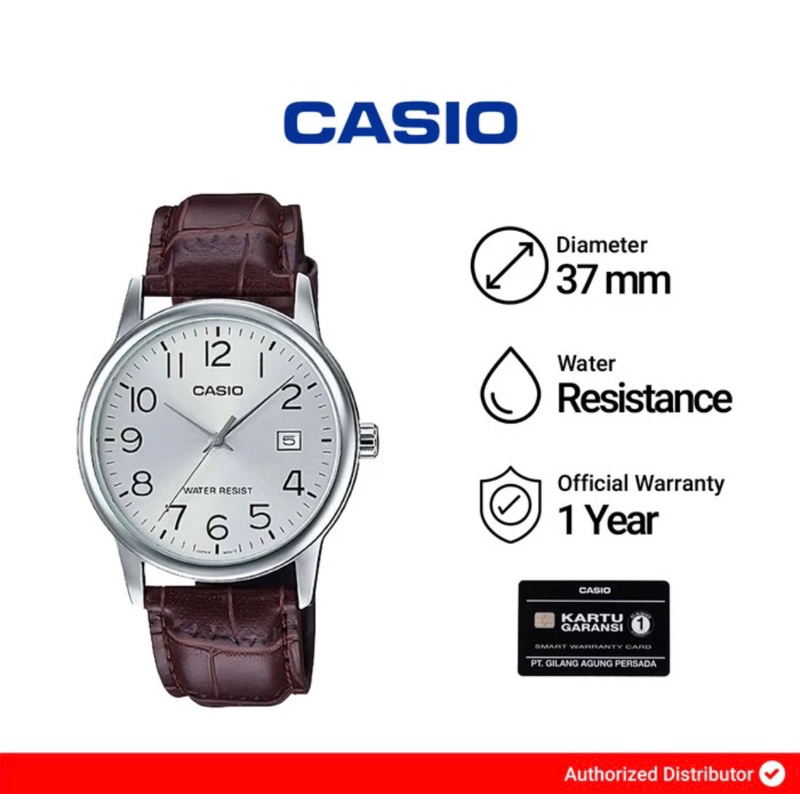 Jam Tangan Pria Casio MTP-V002L-7B2UDF / MTP-V002L-7B2 Original