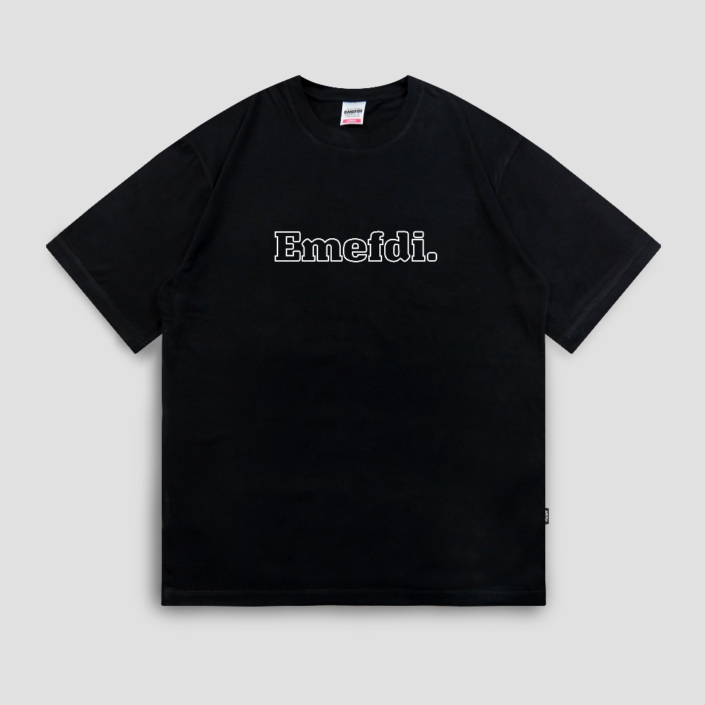 EMEFDI TSHIRT KAOS LINE HURT BLACK ORIGINAL