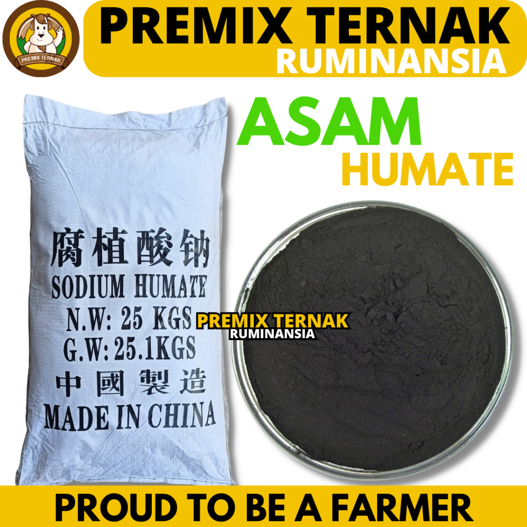 ASAM HUMAT 90% 1 KG PUTIH - HUMIC ACID - SODIUM HUMAT - SODIUM HUMATE - HUMID ACID - HUMIC ACID