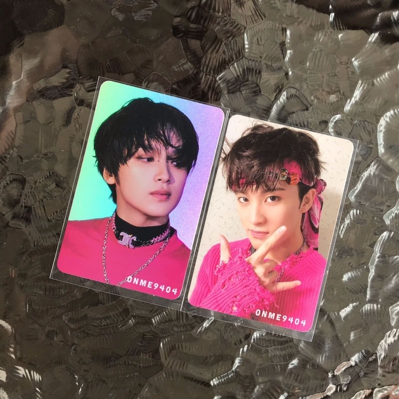pc haechan mark nct dream 127 glitch mode hologram holo catharsis favorite album pink photocard