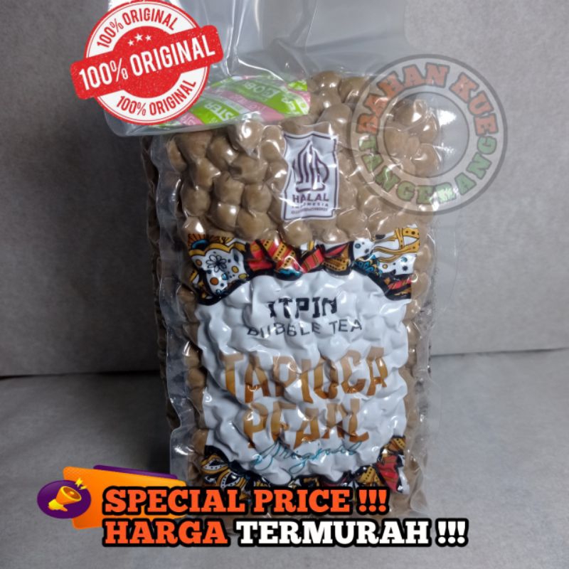 

Tapioka Pearl / boba instan / itpin bubble tea tapioca pearl original 1 kg