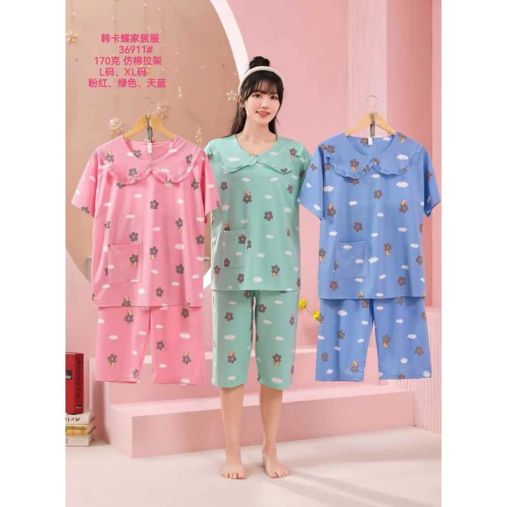 stelan baby doll clna 3/4 jumbo kaos premium new kekinian