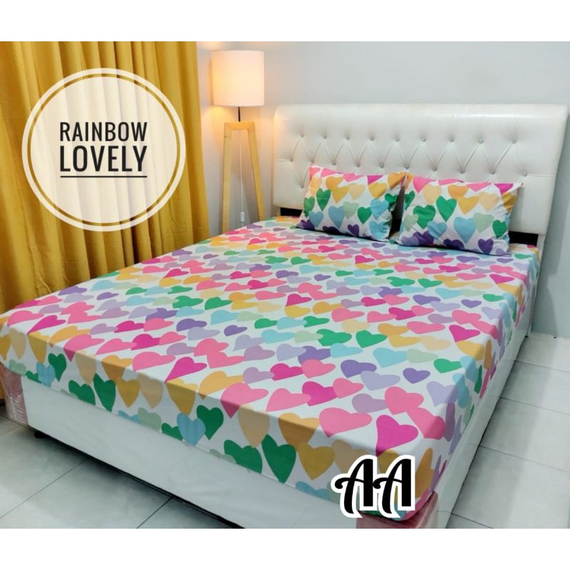 sprei rainbow lovely