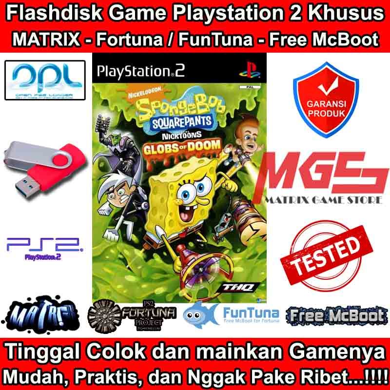 Flashdisk Game PS2 PS 2 SpongeBob SquarePants feat Nicktoons - Globs of Doom