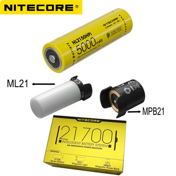 Baterai 21700 Li-ion 5000mAh Dengan Lampu Magnetic Power Bank NITECORE 21700I