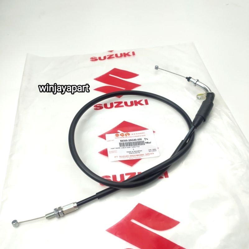 KABEL GAS TALI GAS SATRIA FU NEW FACELIFT 58300-25G40-000 ORIGINAL SGP(SUZUKI GENUINE PARTS)