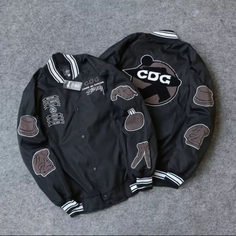 Jaket varsty - Jaket varsity STUSSY CDG Unisex Full Tag