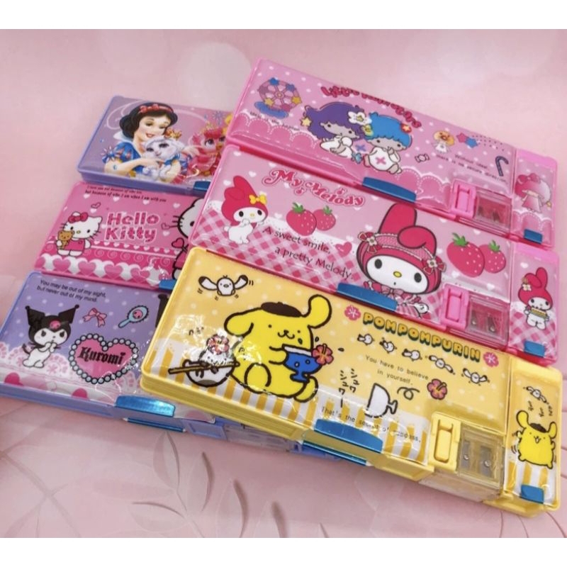 

Kotak pensil sanrio / kotak pensil magnet 2 sekat / kotak pensil anak