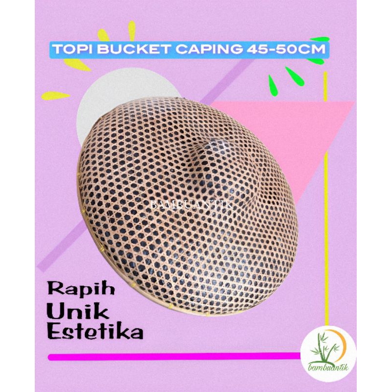Topi caping /Topi Petani /Dudukuy  45-50CM BERBAHAN BAMBU