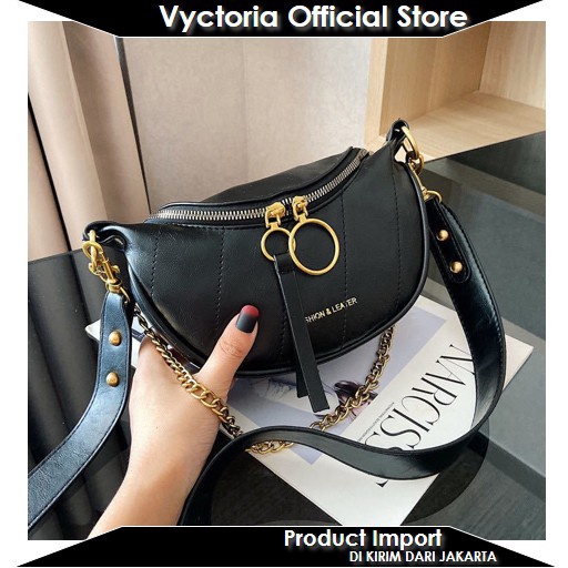 Original COD Vyctoria VOS3337 Tas Pinggang Wanita Waistbag Import Slingbag Promo EL553 JTF3337 CR716