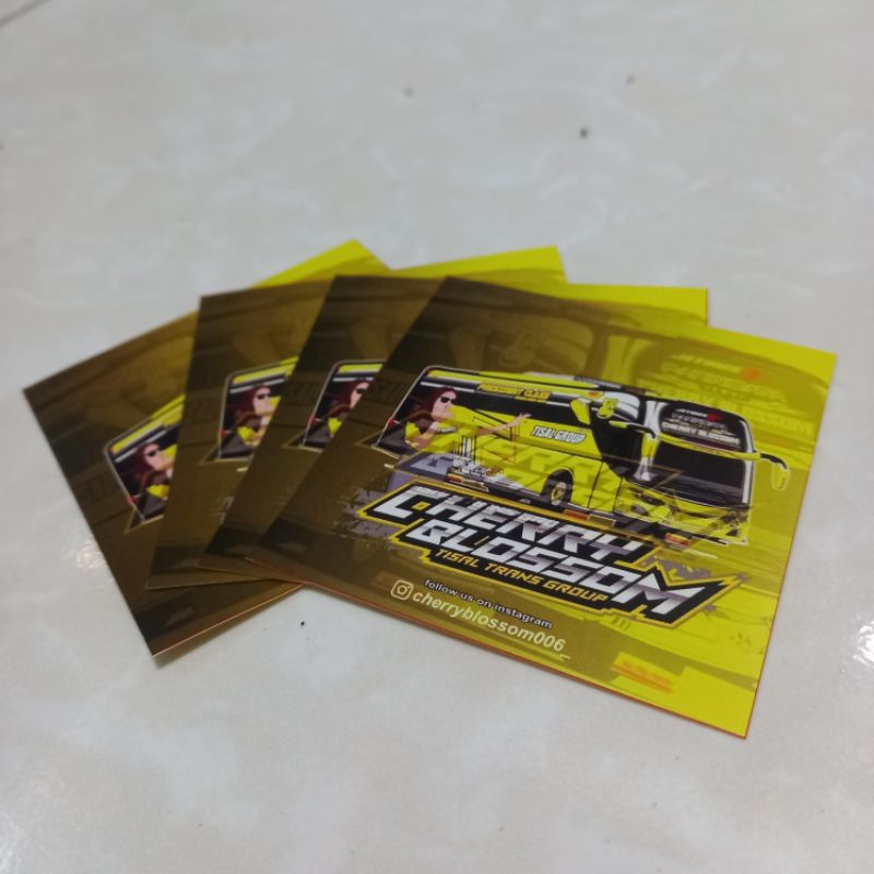 

5 stiker bus sticker bis tisal group cherry blossom kotak bahan mirror