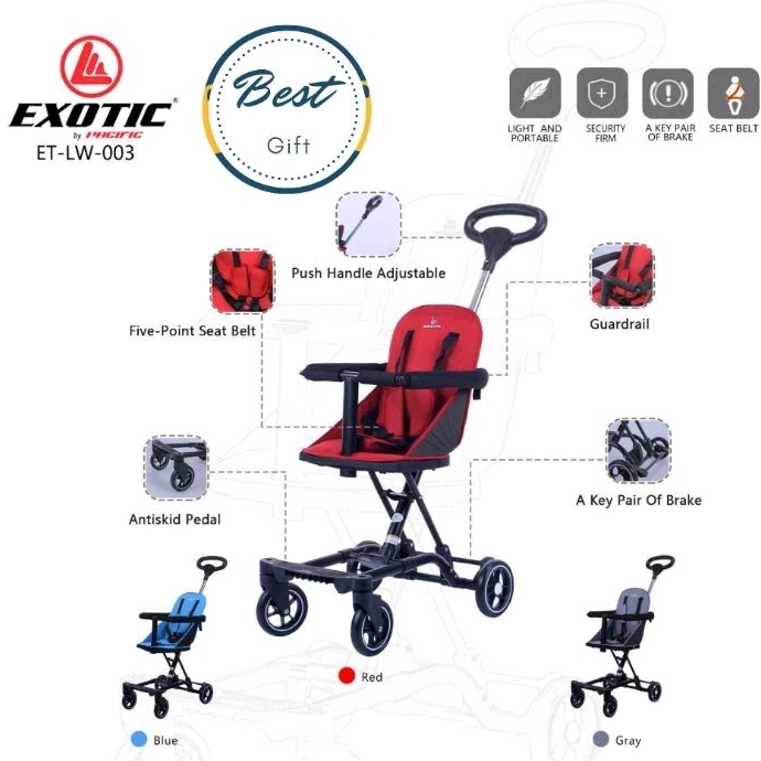 MAGIC STROLLER ET-LW-003 EXOTIC (tempat duduk besar)