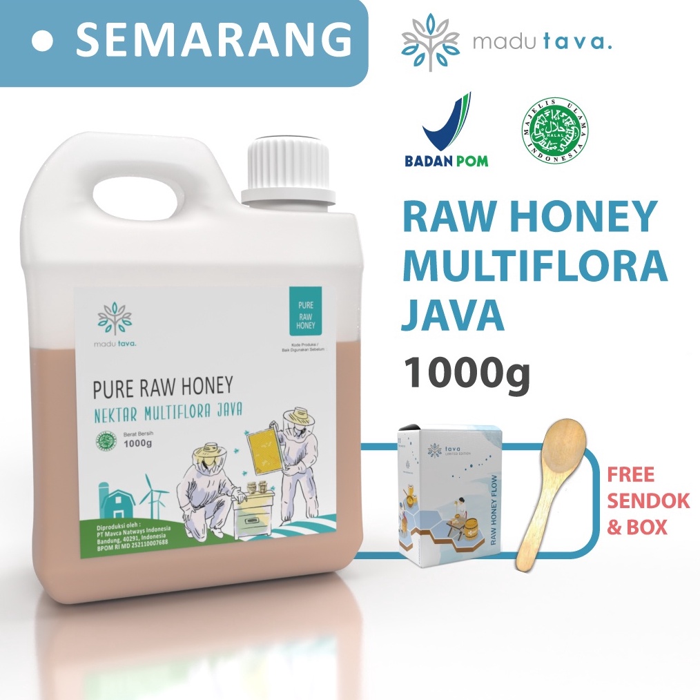 

1212 Brand Madu Murni Asli Tava Nektar Multiflora Java 1kg Grade A 1 Alami Pure Natural Raw Honey