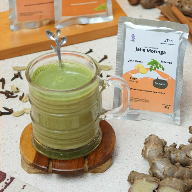 

Jamu enak rasa kekinian JTM varian Jahe Moringa banyak manfaat