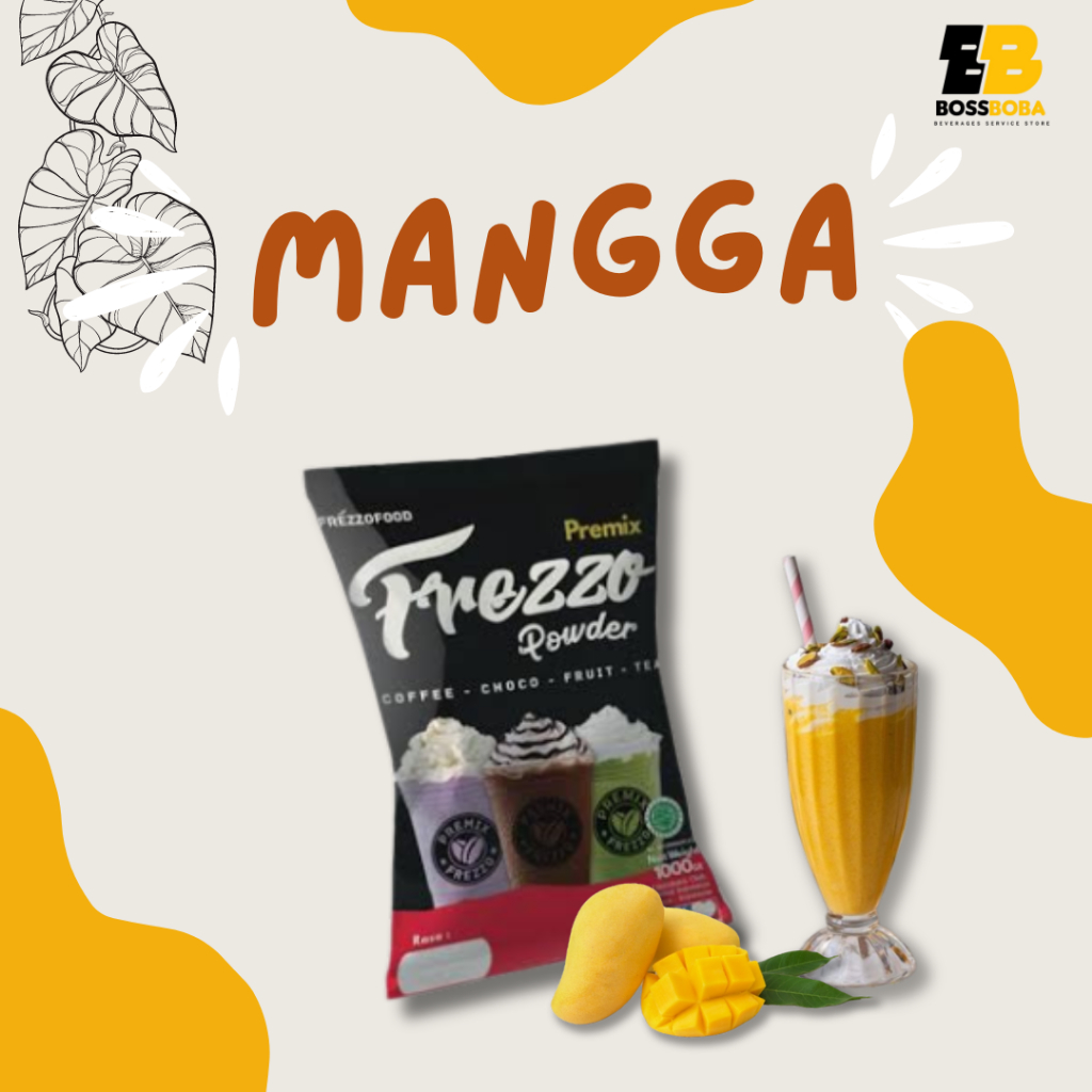 

Bubuk Minuman Rasa Mangga Premix Frezzo Powder Drink 1kg/Minuman Kekinian Murah/Bossboba