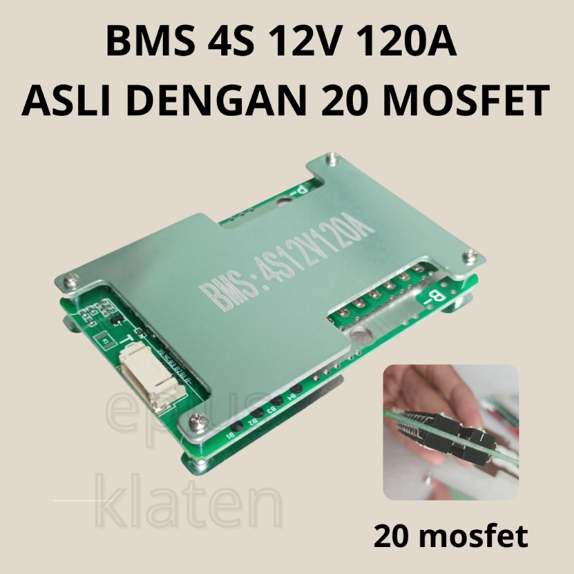 BMS 4S 120A 12V 3.2V COMMON PORT 20 MOSFET 120A BATERAI LIFEPO4 B107