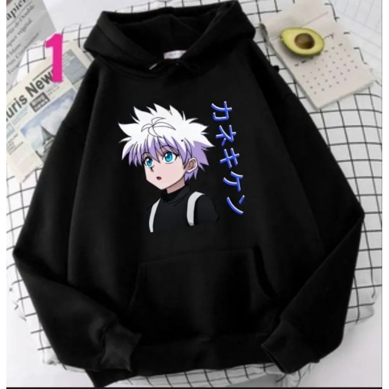Hoodie fleece Sweater Hoodie anak keren killua nyaman gambar
