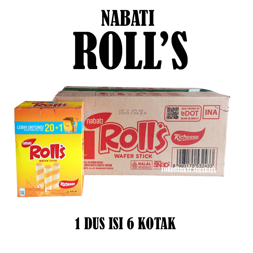 

NABATI ROLLS DUS ISI 6 KOTAK