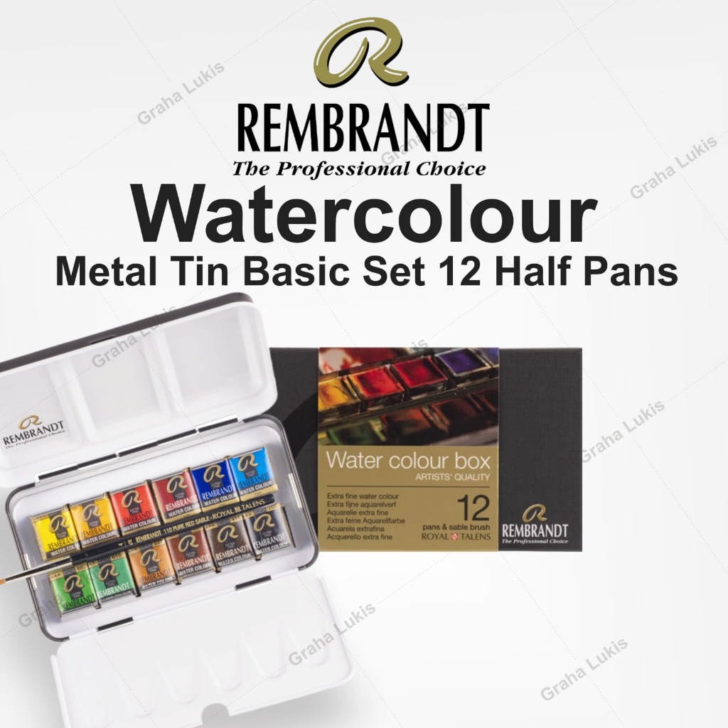 

Rembrandt Water Colour Metal Basic Set Pans - 12 Warna