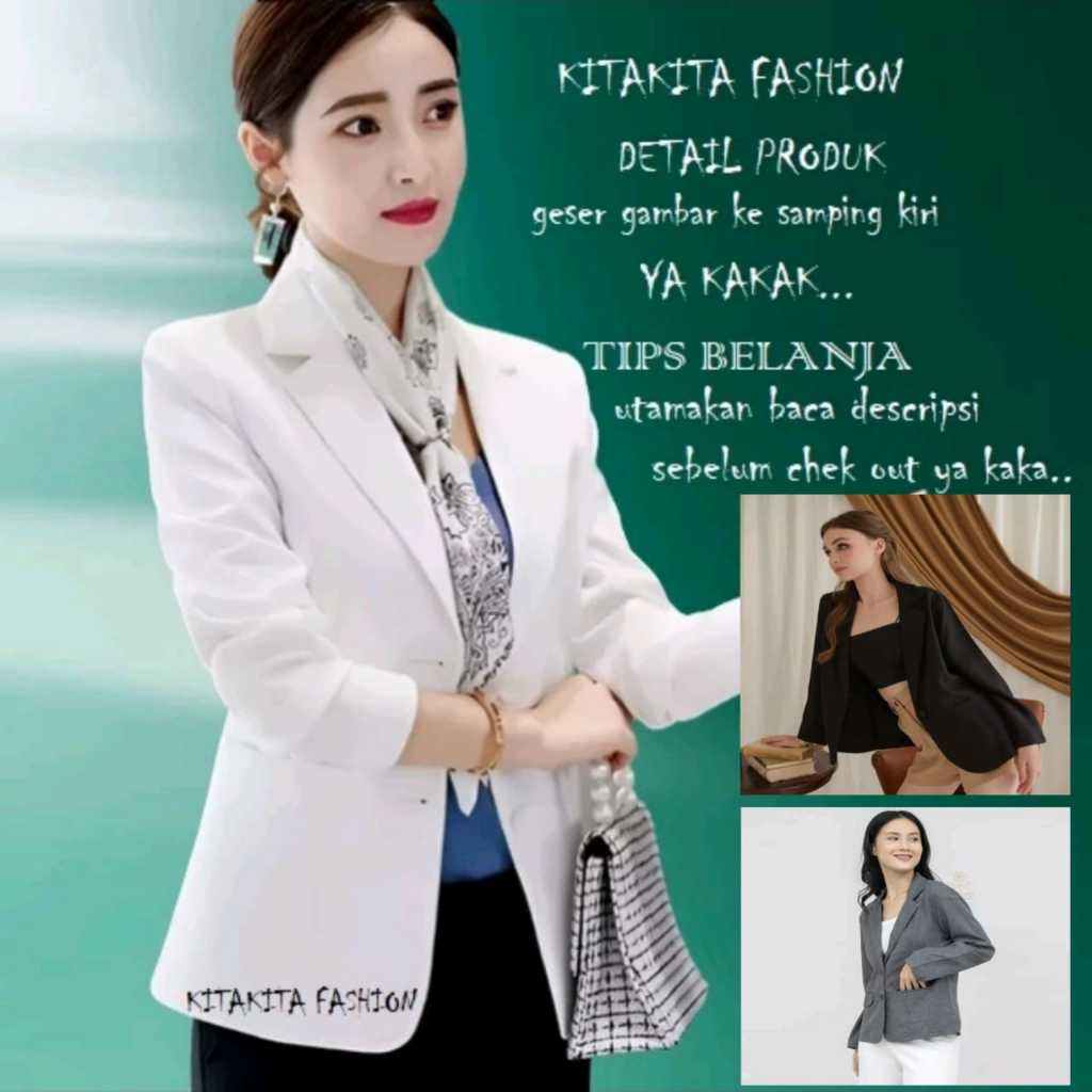 BLAZER KANCING 2 WANITA FORMAL / BLAZER WANITA FORMAL MODIS / BLAZER KANTOR WANITA PREMIUM / ATASAN 