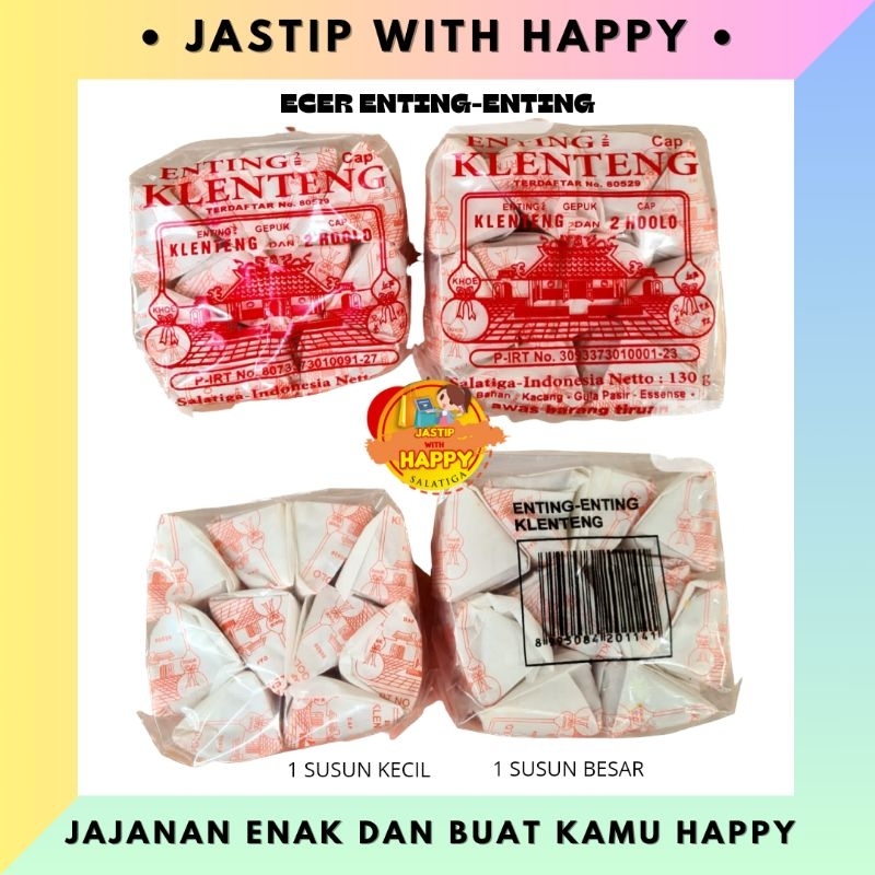 

ECER - Enting Enting Gepuk Cap Klenteng & 2 Hoolo Salatiga isi 10 biji Besar / Kecil