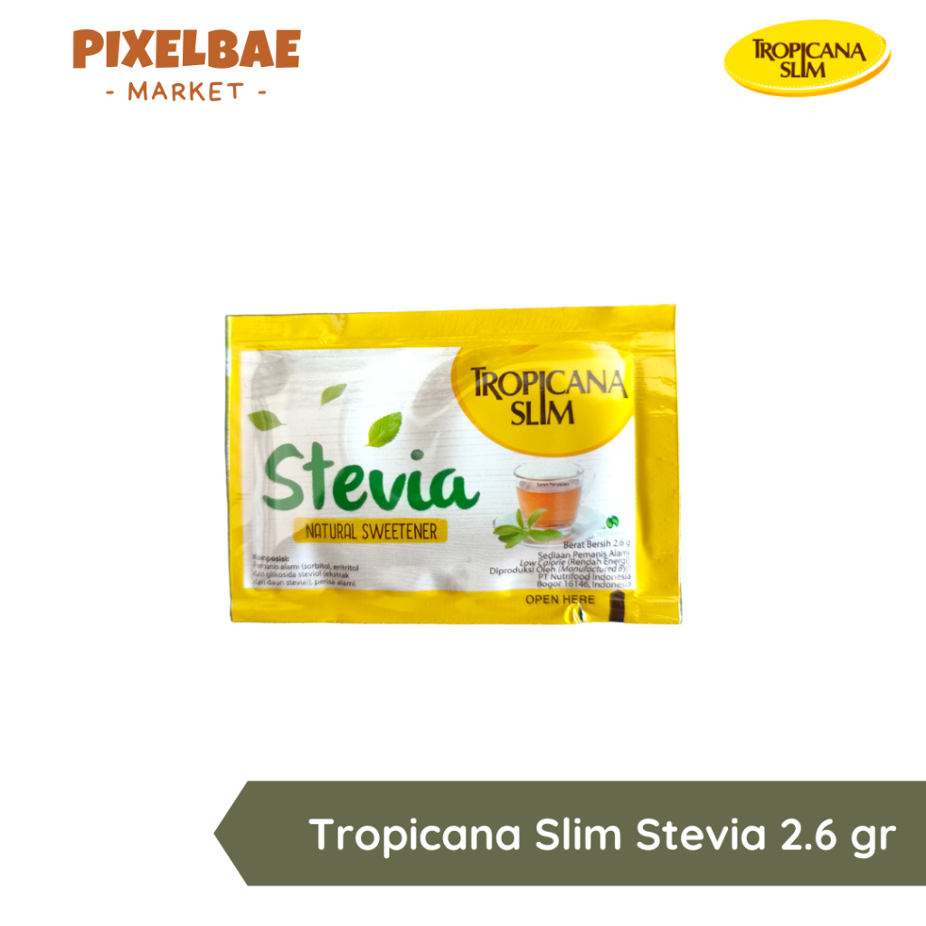 

TROPICANA SLIM STEVIA 2.6 GR ECER PER SACHET