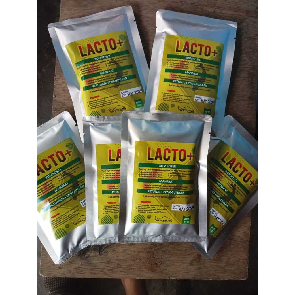 100 Gram - LACTO PLUS Probiotik Bacillus Campuran Pakan untuk Udang dan Ikan mengandung Lactobacillu