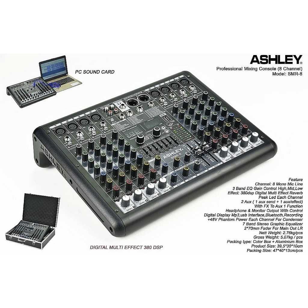 Mixer audio ashley smr8 - 8 channel