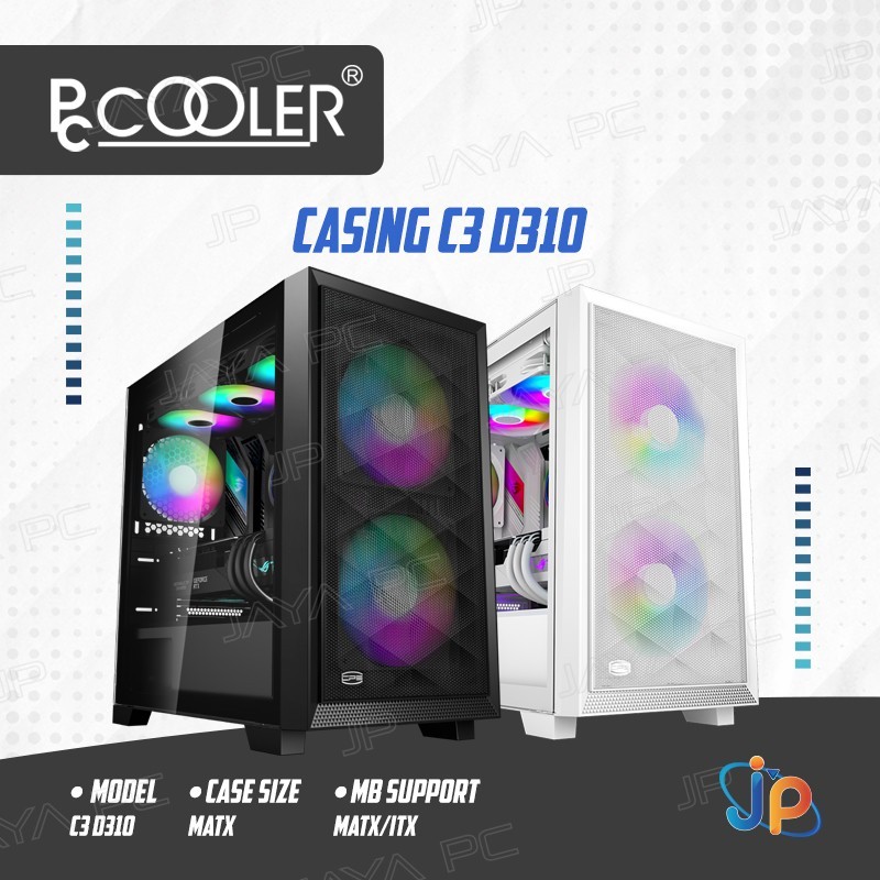 PCCOOLER C3 D310 Case - Tempered Glass Casing