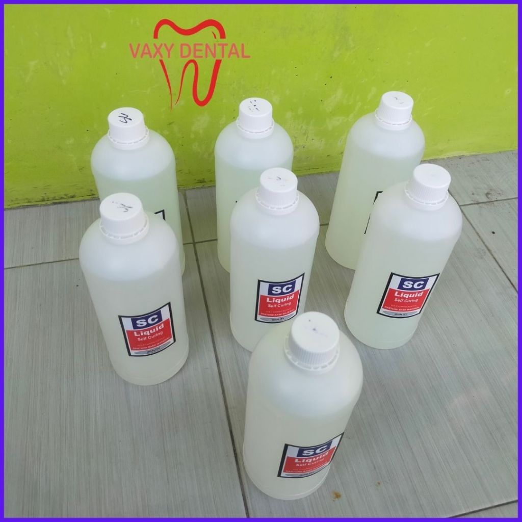 Bma LIQUID SC Minyak SC Minyak Gigi Palsu Self Curing 1000 ml cairan bahan gigi palsu tanpa rebus