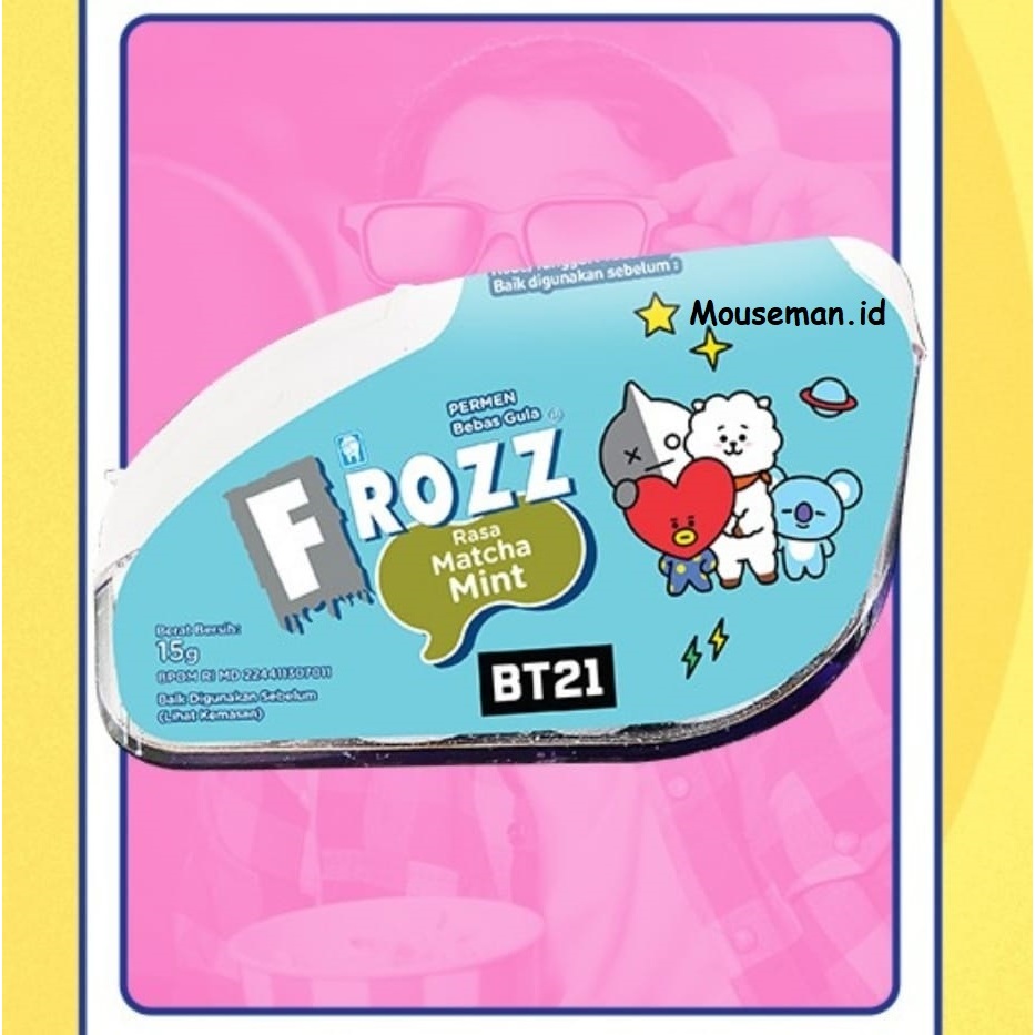 

Permen BT21 Bebas Gula FROZZ Rasa Matcha Mint 15gr