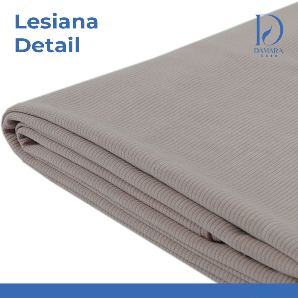 Bahan Kain Kaos Motif Salur Rib Lesiana Adem Nyaman