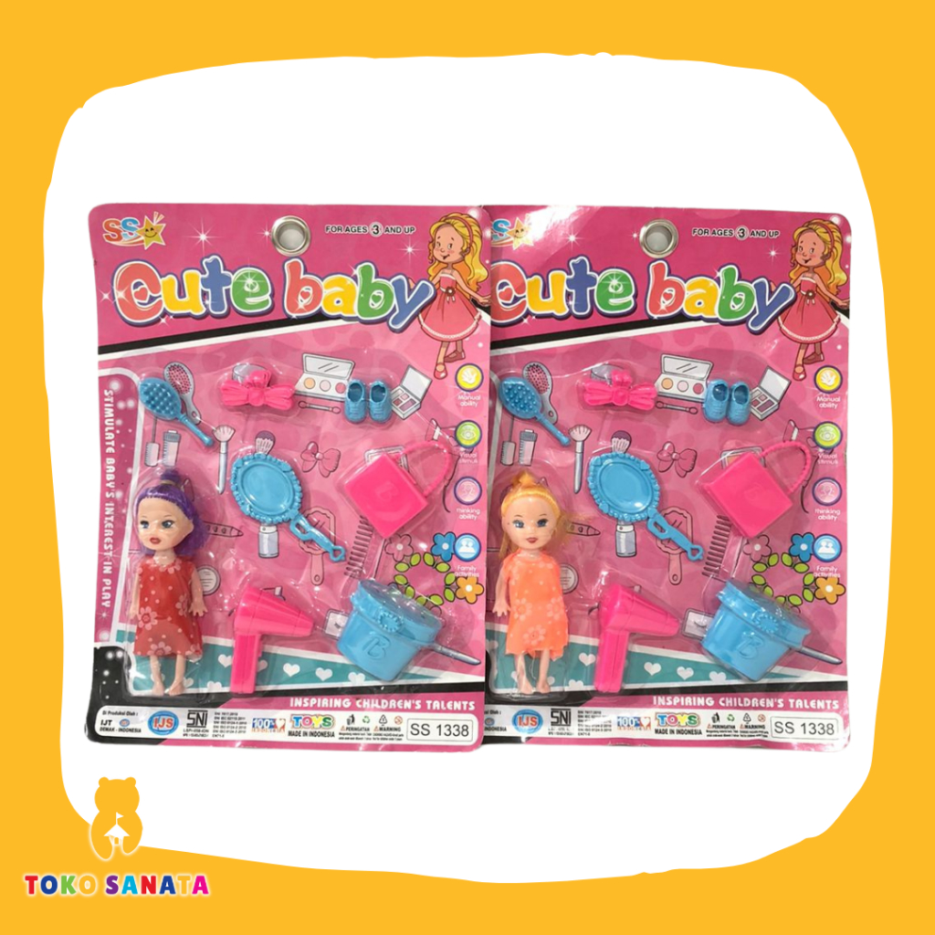 TOKOSANATA - Cute Baby Set Mainan Bayi Boneka Barbie