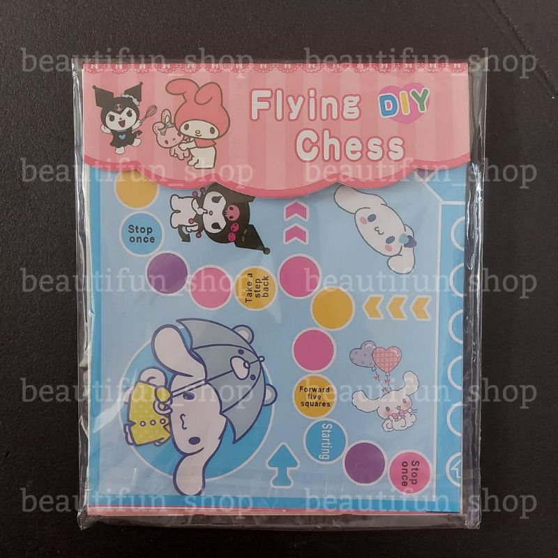 Mainan ludo karakter sanrio | mainan anak ludo sanrio | mainan anak jadul ludo kertas gambar kartun 