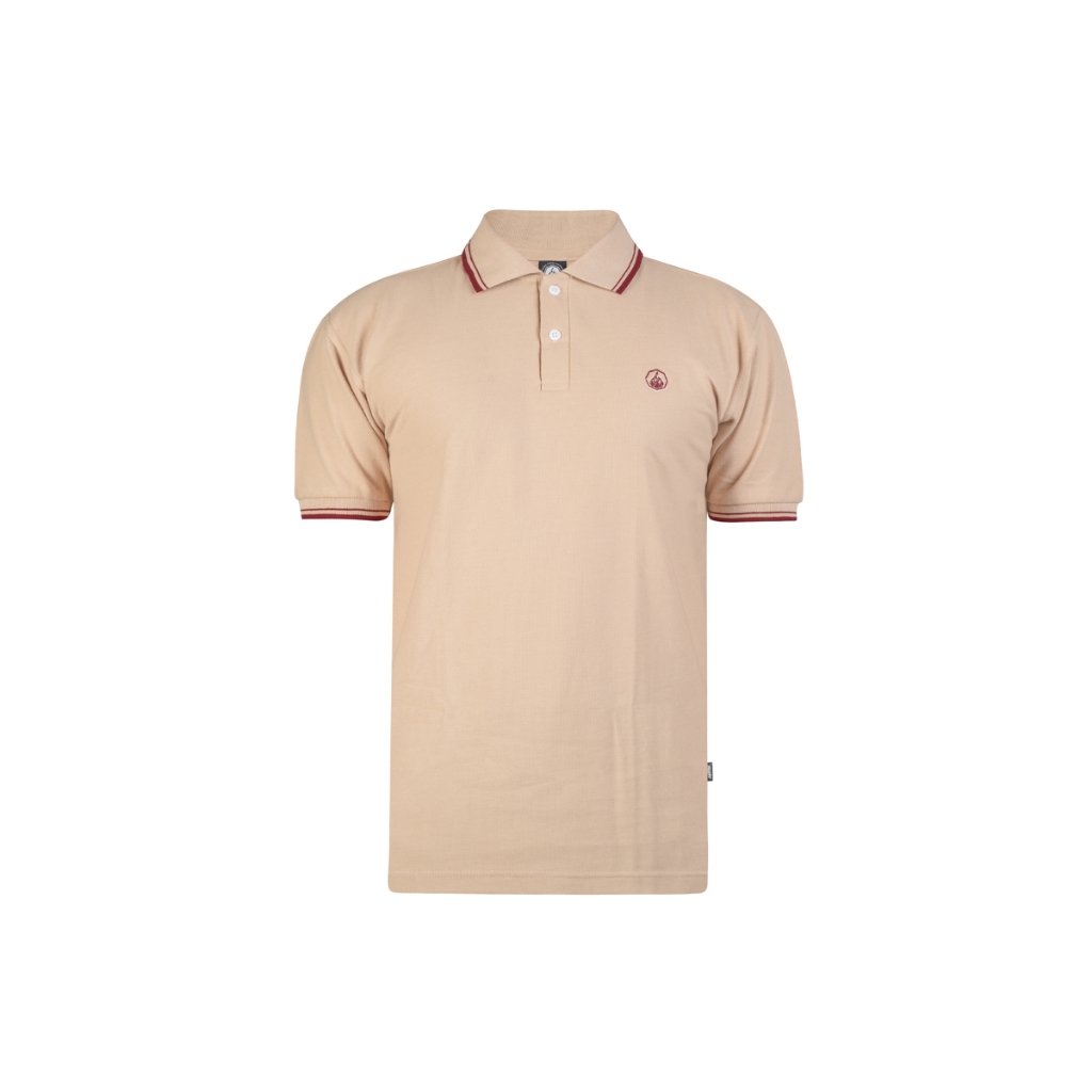 Prung Wabei Poloshirt Kaos Kerah Kaos Polo Warna Cream