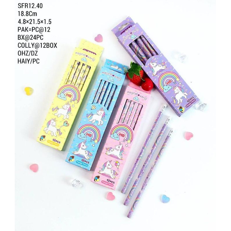 

Pencil Kayu|Pencil Karakter Unicorn