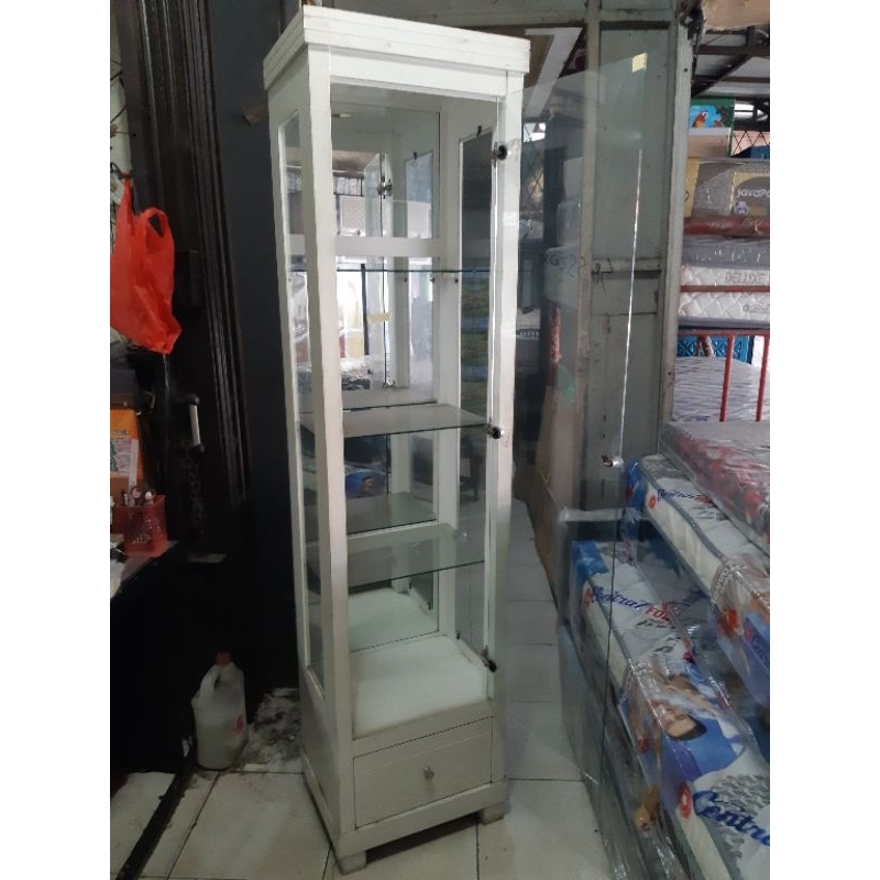 Lemari pajangan / Lemari hias 1pintu full kaca mewah
