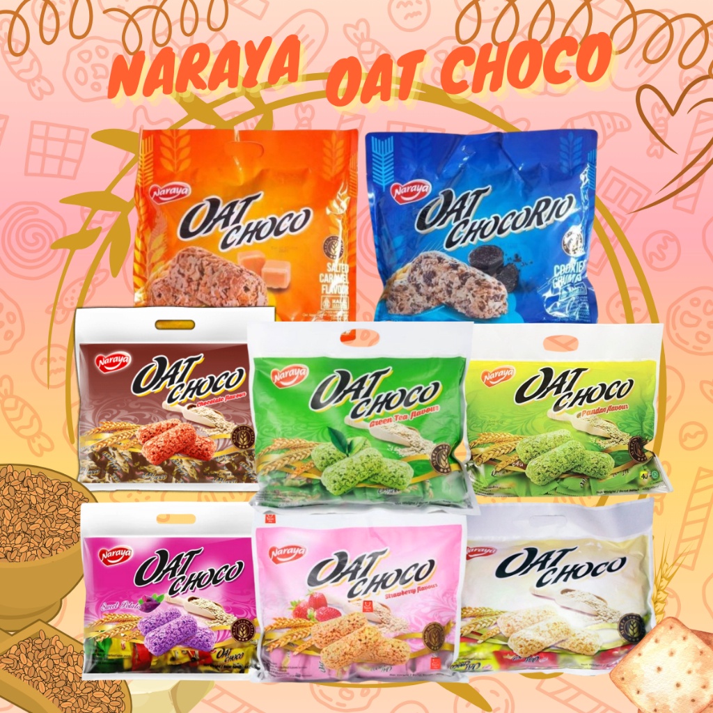 

HARGA GROSIR Naraya OAT Choco Sereal Gandum Snack 4g 1 Pouch