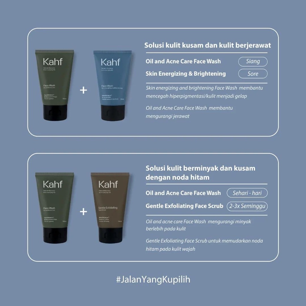 KAHF Face Wash Indonesia / Sabun Wajah Pria 100ml