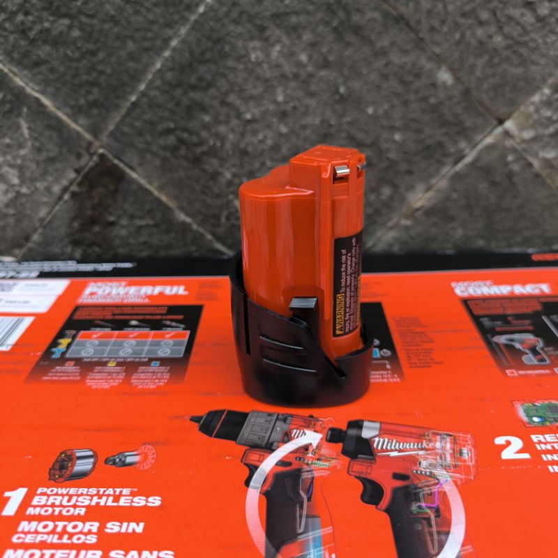 Baterai milwaukee M12 2.0ah Original MilwaukeeBatere Milwaukee 12V 2Ah milwaukee red lithium