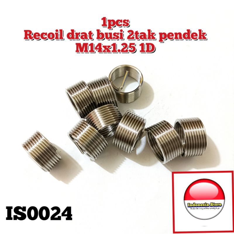 1pcs Recoil m14x1.25 1D recoil busi motor 2tak drat busi pendek