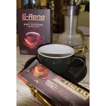 

Kopi Herbal G-RENG kopi ginseng dengan Gula Aren + Goji Berry