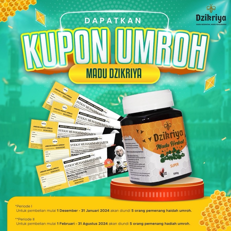 

Star DZIKRIYA Madu Herbal Super manisharga sudah termasuk INFAQ 1 grosir