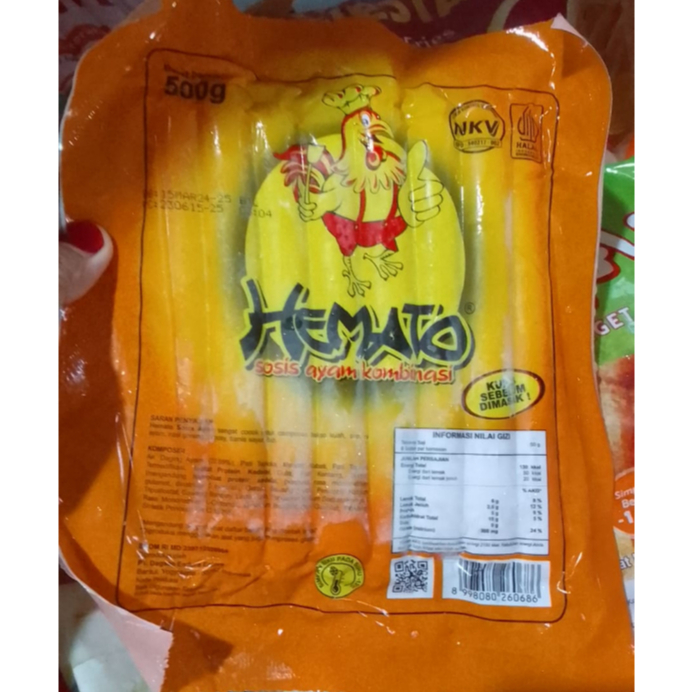 

Hemato Sosis Ayam Kombinasi 500 gr isi 15 Pcs Frozen Food Murah | Makanan Beku | Olahan Daging Ayam Siap Goreng - FROZEN FOOD - Makanan Istant Siap Cepat Saji