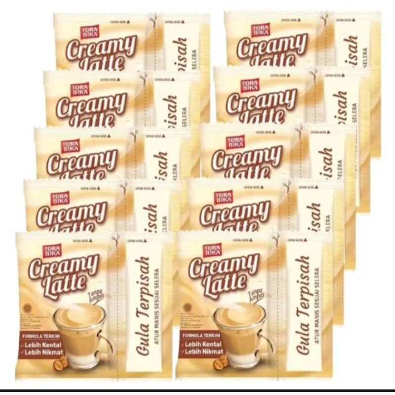 

TORABIKA CREAME LATTE 1RENCENG (10 PCS ) 25gram