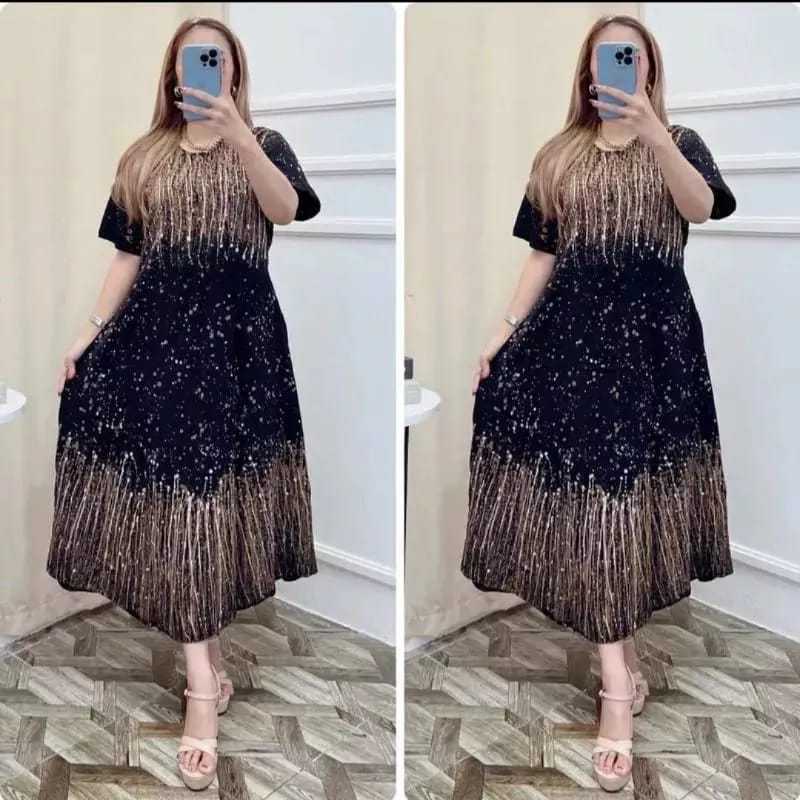 Daster twill Rayon Cap Malaman Pekalongan lengan pendek daster motif terbaru